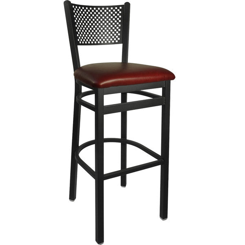 polk perforated back bar stool