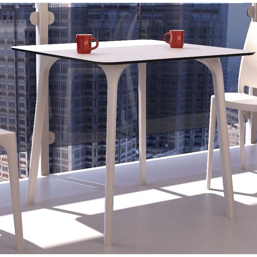 Maya Outdoor Square Table 31 inch White