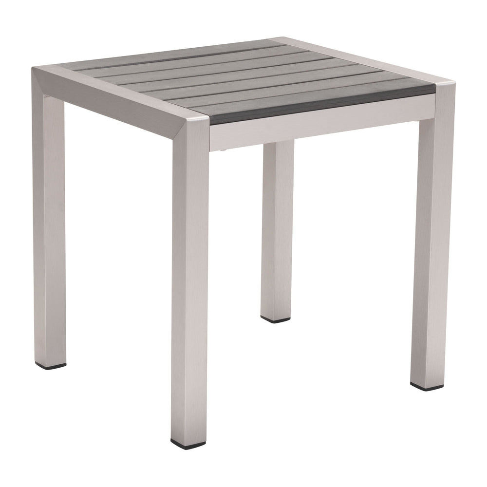 cosmopolitan side table brushed aluminum