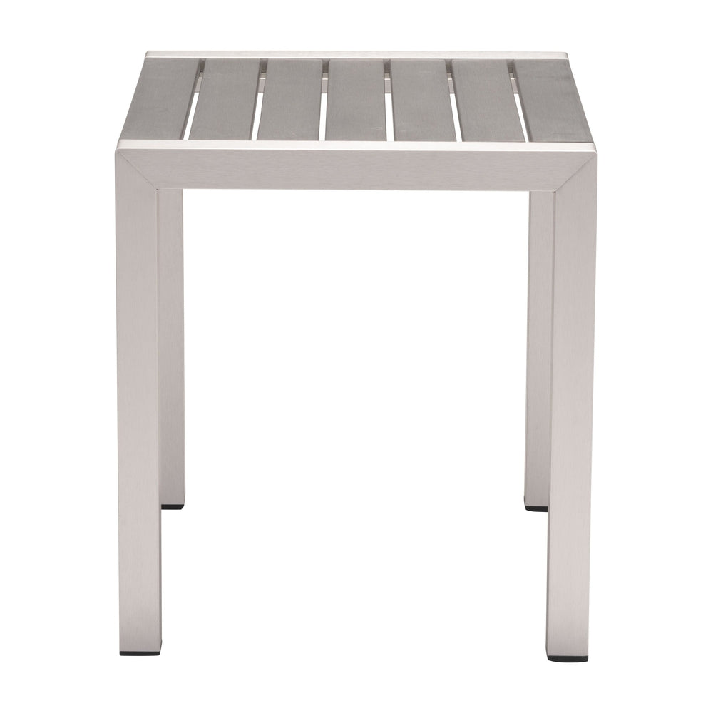 cosmopolitan side table brushed aluminum