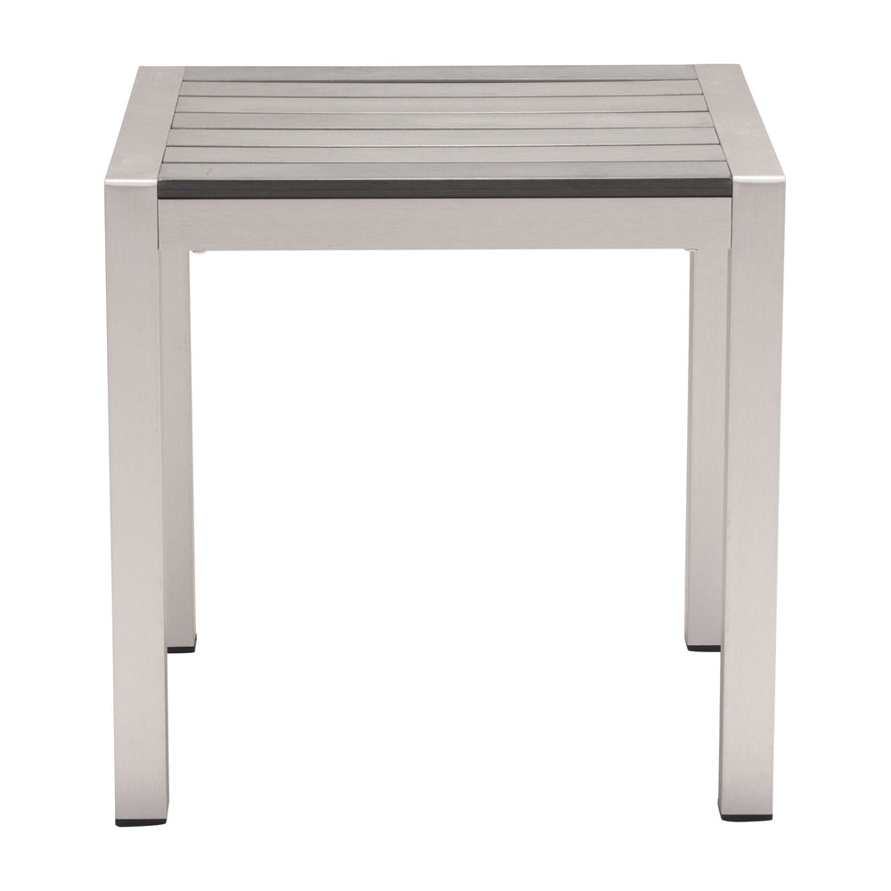 cosmopolitan side table brushed aluminum