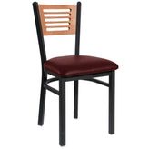 espy slotted wood back side chair