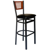 espy slotted wood back bar stool