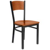 dale solid wood back side chair walnut back