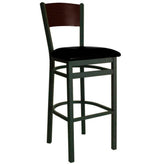 dale solid wood back bar stool