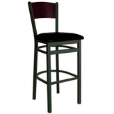 dale solid wood back bar stool