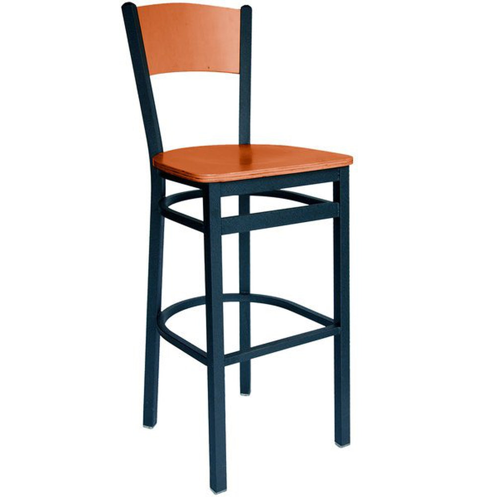 dale solid wood back bar stool