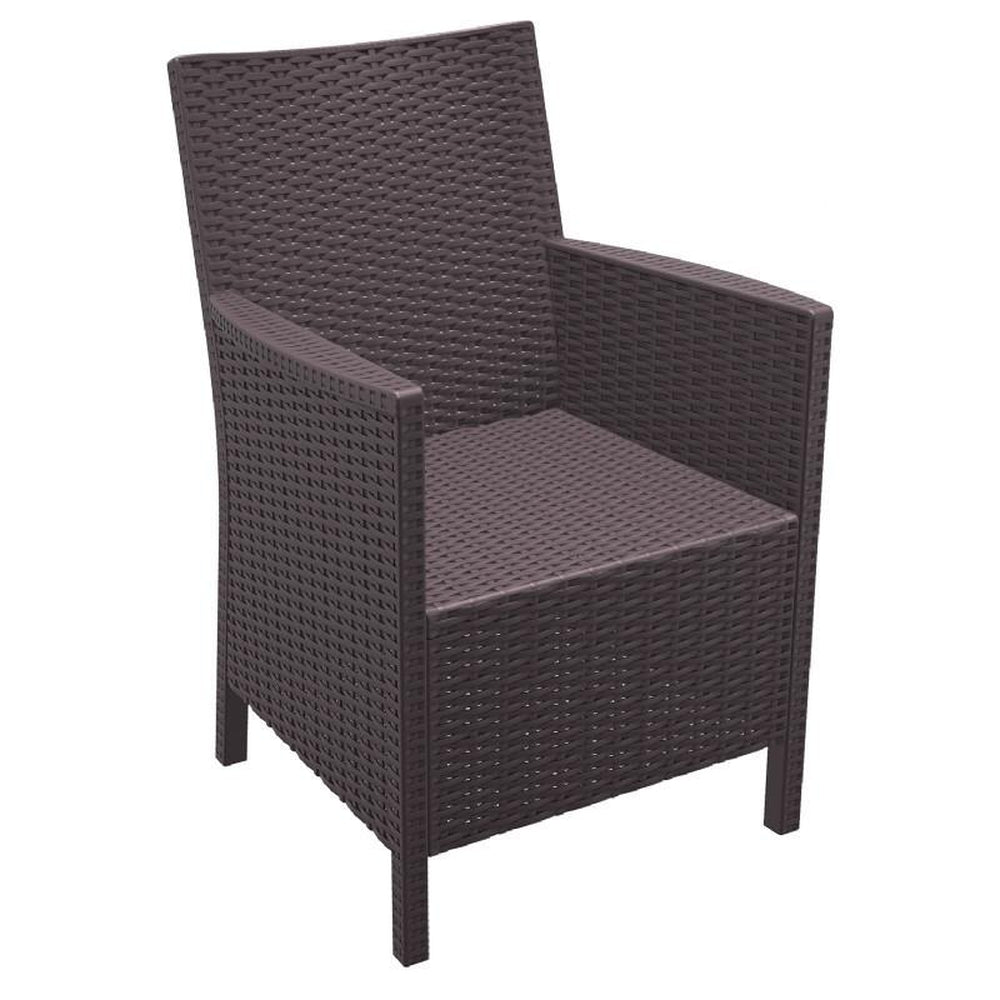 california resin wickerlook chair dark gray