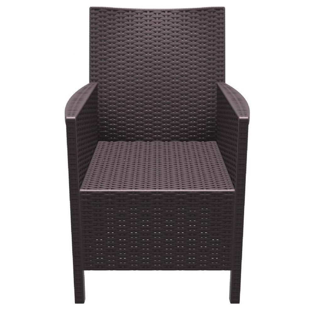 california resin wickerlook chair dark gray