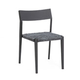 Outdoor Stackable Woven Synthetic Rope Seat Side Chair