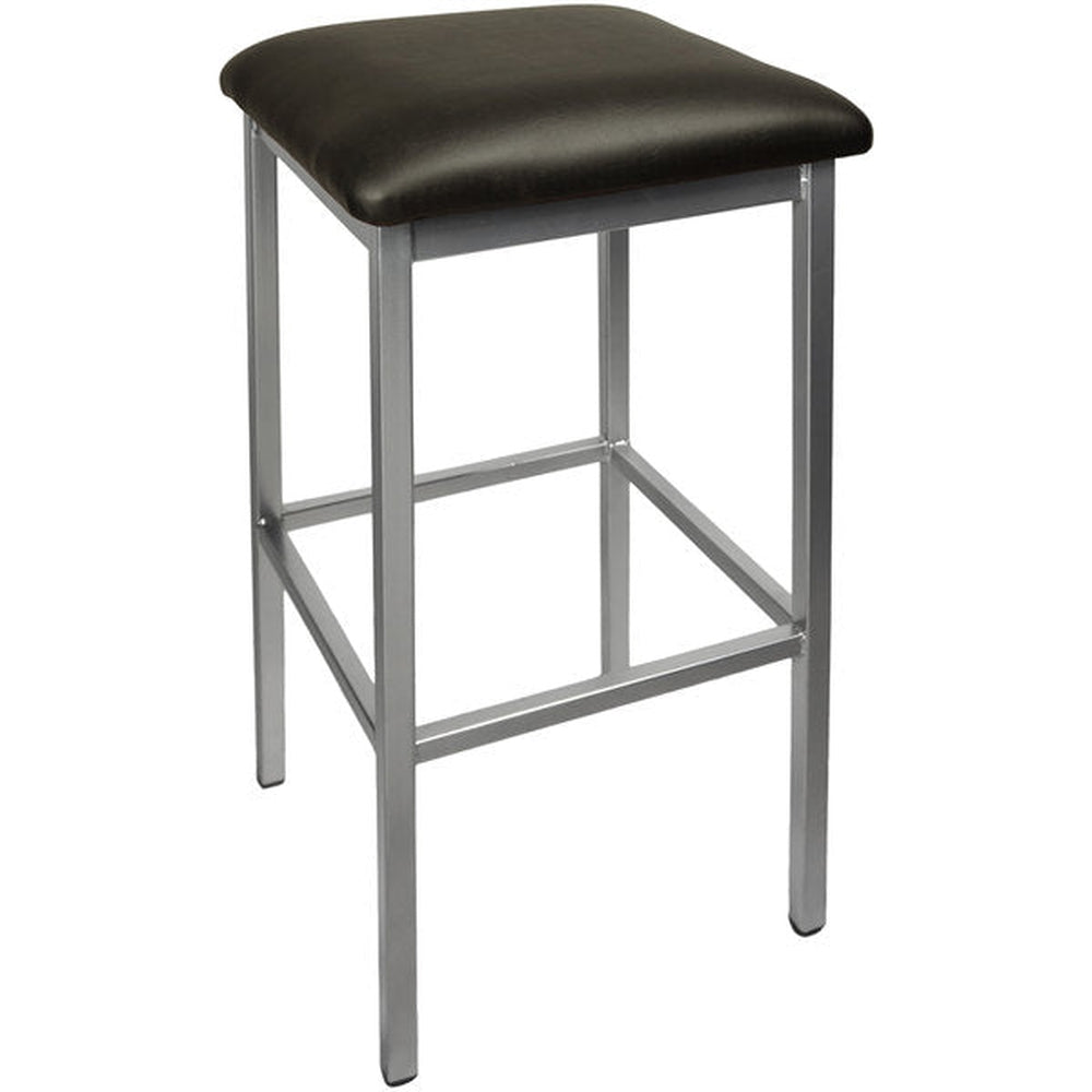 Trent Backless Square Barstool - Clear Coat Finish