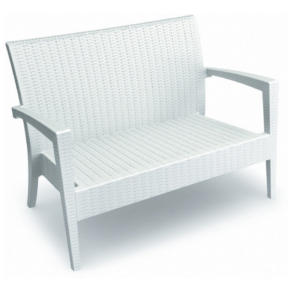 miami resin loveseat white isp845 wh