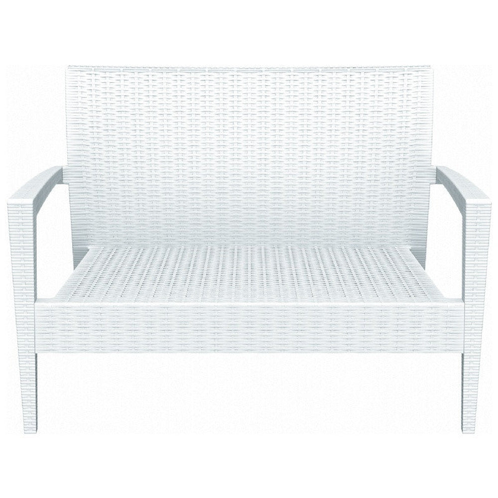 miami resin loveseat white isp845 wh