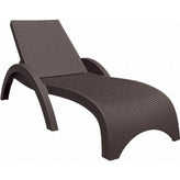 miami resin wickerlook chaise lounge dark gray