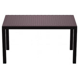 orlando wickerlook rectangle dining table dark gray 55 inch