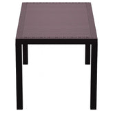 orlando wickerlook rectangle dining table dark gray 55 inch