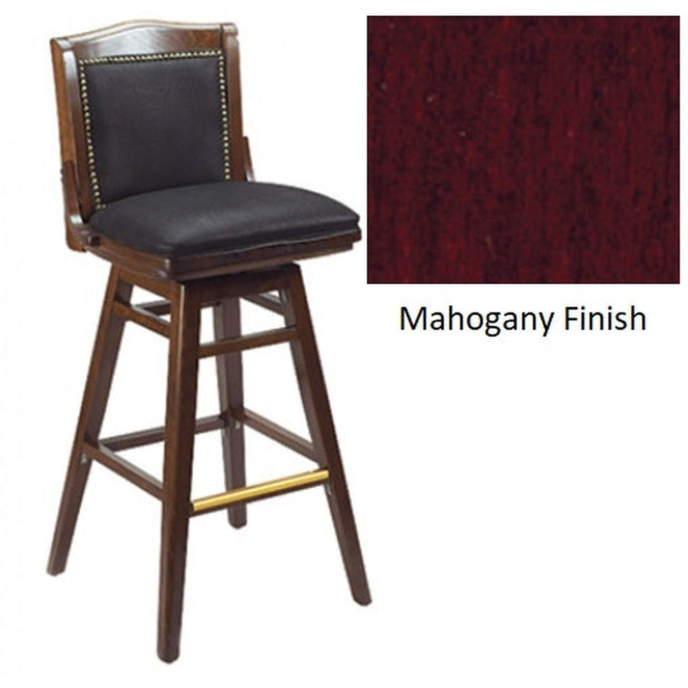 Schoolhouse Solid Wood Fully Upholstered Bar Stool