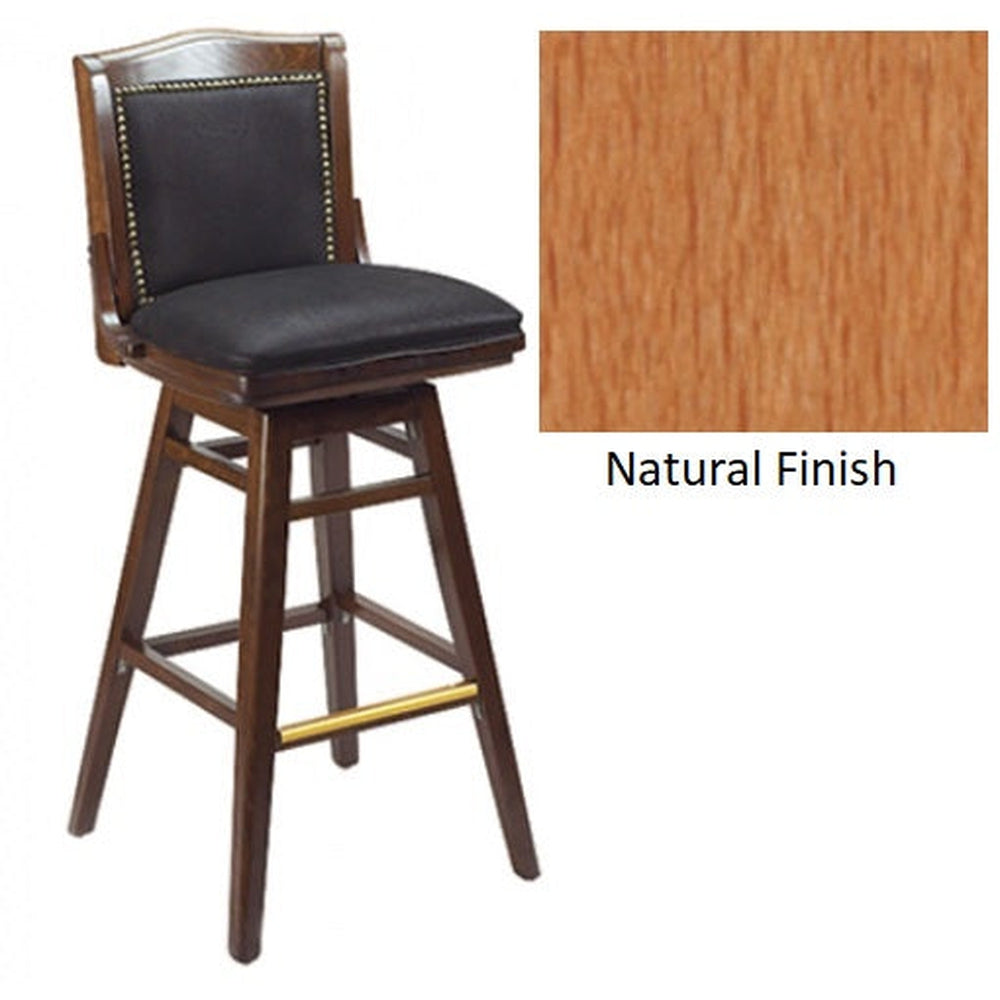 Schoolhouse Solid Wood Fully Upholstered Bar Stool