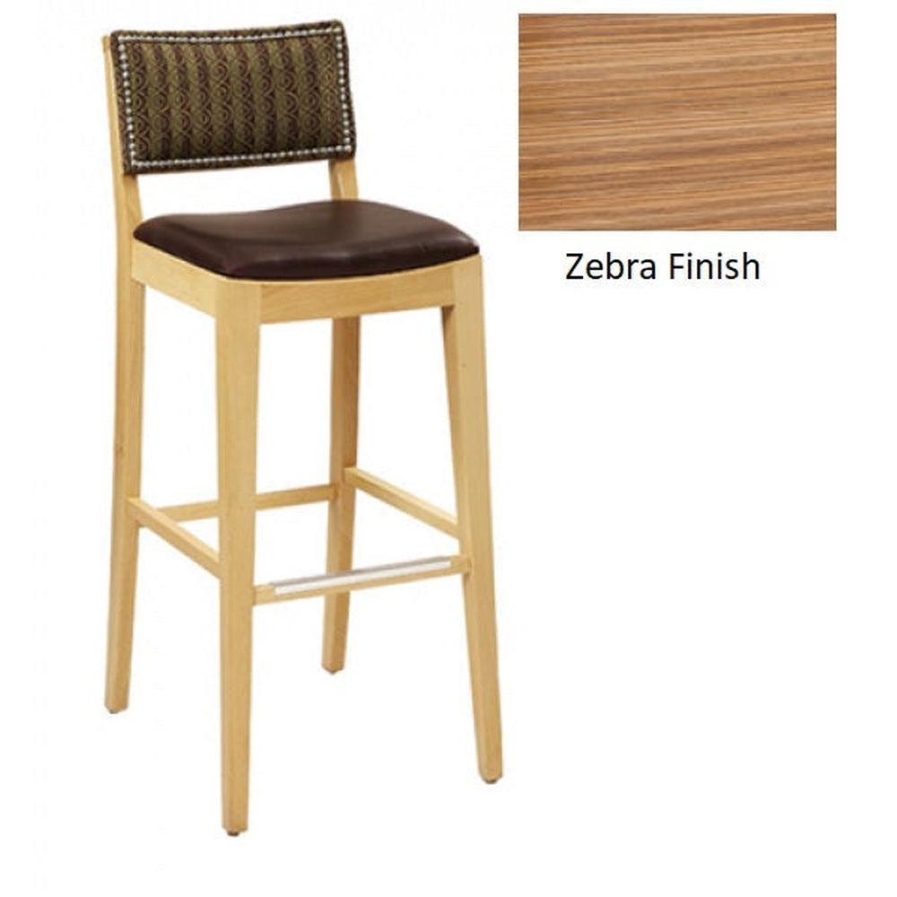 Madison Solid Wood Fully Upholstered Bar Stool