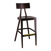 Rivelli Modern Upholstered Walnut Finish Bar Stool