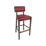 Nova Modern Upholstered Walnut Finish Bar Stool