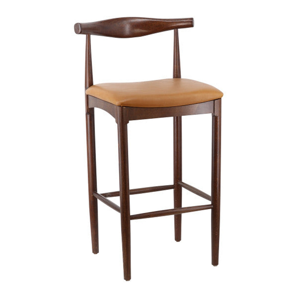 Braxton Solid Wood Elbow Bar Stool