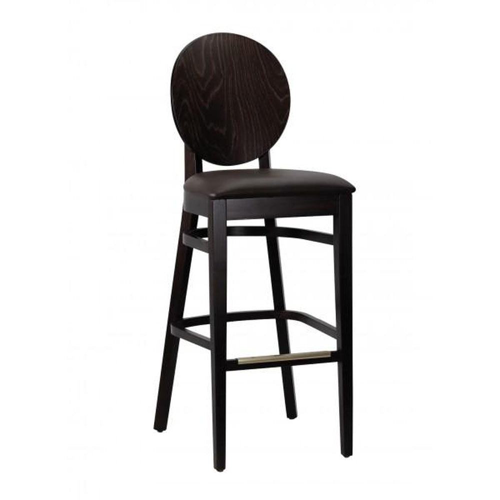 belvedere solid wood bar stool in walnut finish 99