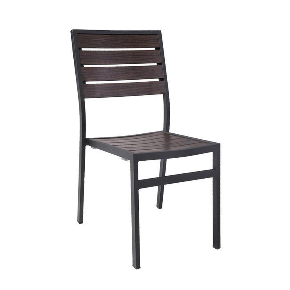 aluminum chair with aluminum slats seat and back