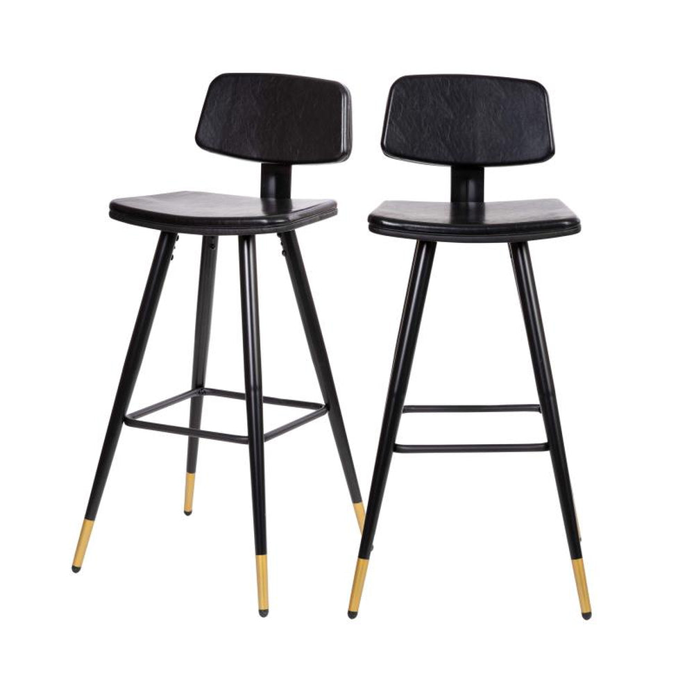 Kora Low Back Barstool LeatherSoft Upholstery - Set of 2