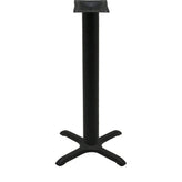 black stamped steel x base 4 inch column