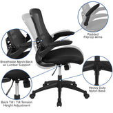 mid back black mesh swivel ergonomic task office chair