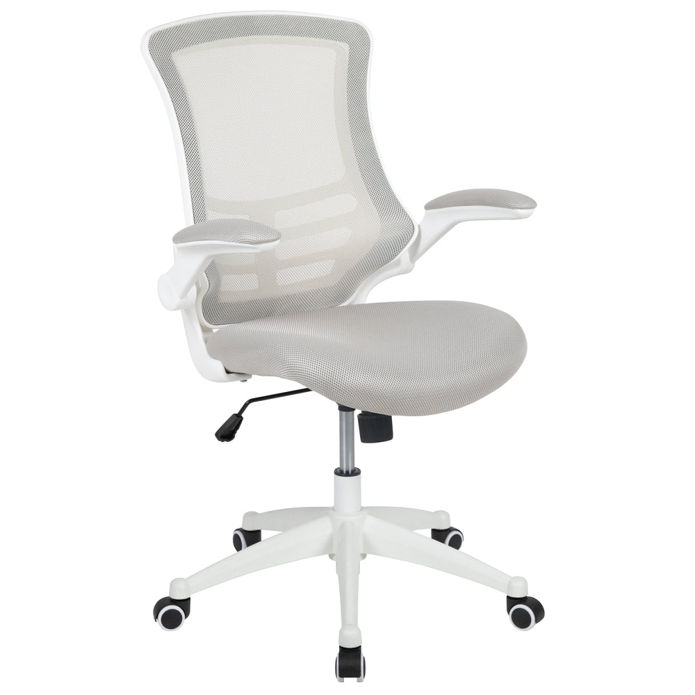 Mid-Back White Mesh Swivel Ergonomic Task Office Chair