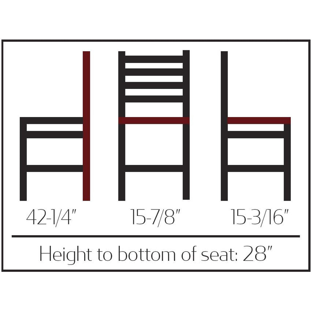 os metalwood ladderback barstool