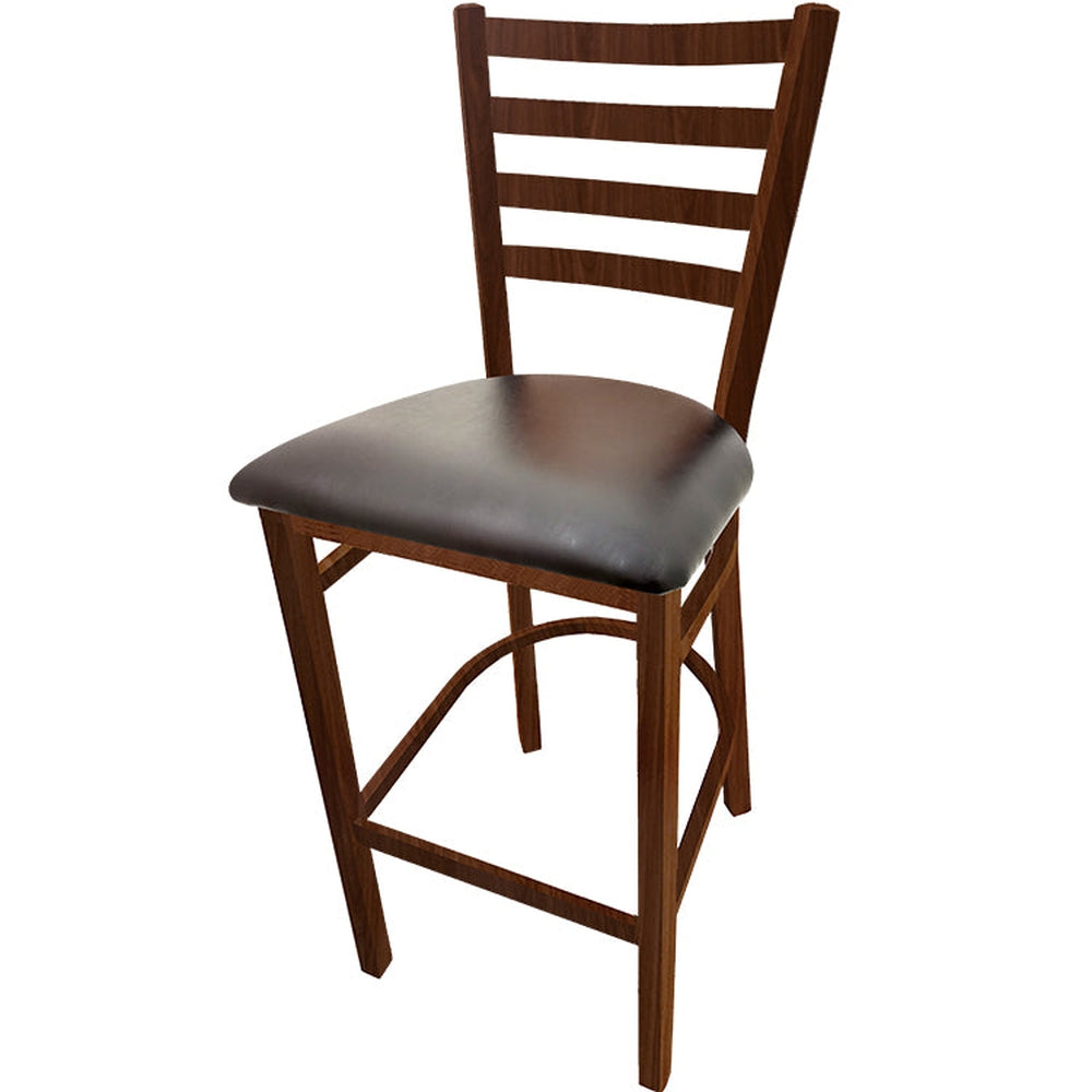 os metalwood ladderback barstool