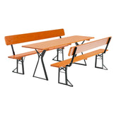 Comfort Outdoor Beer Garden Table and Bench Set with Backrests