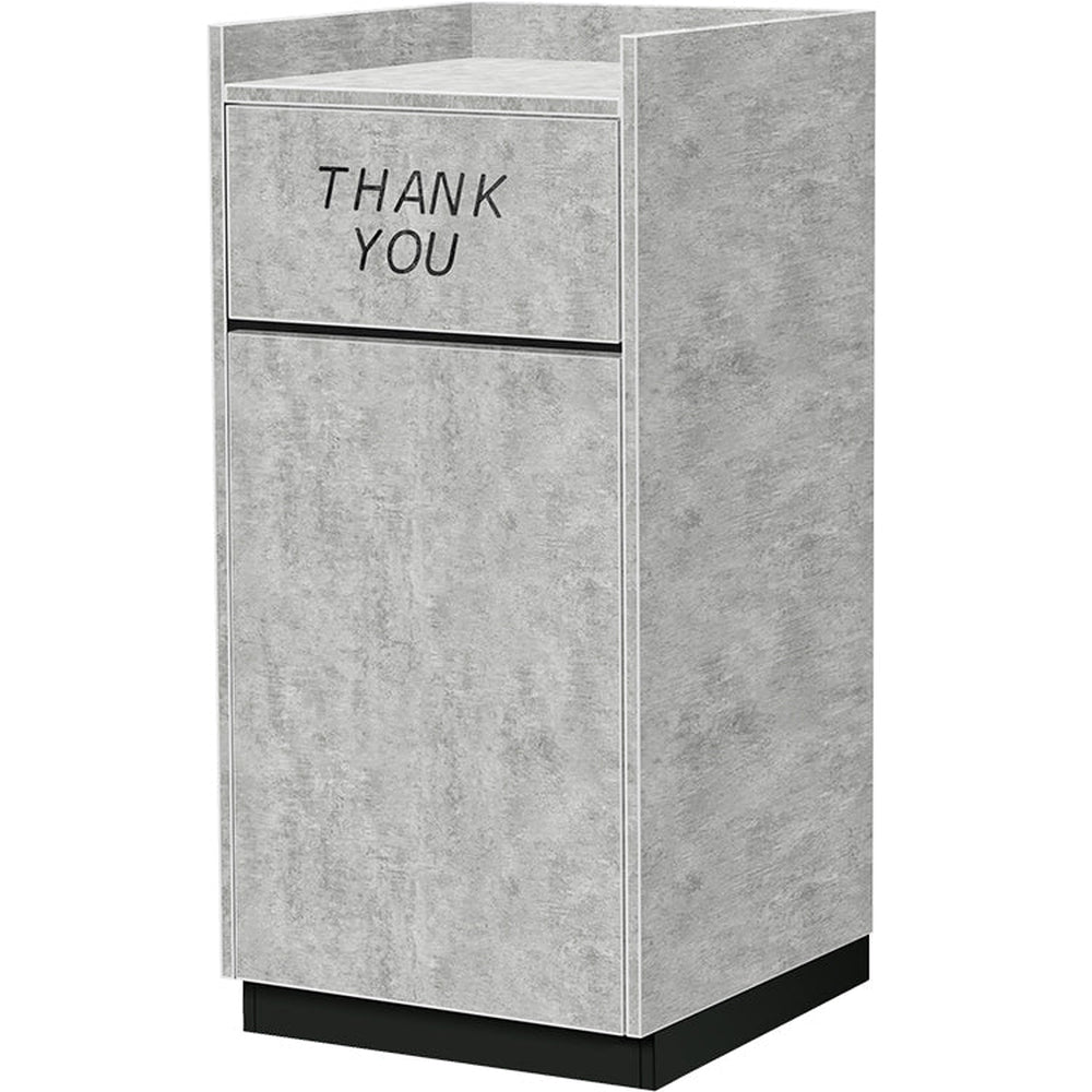 Trash Receptacles with “THANK YOU” Swing Door and Sturdy Metal Base