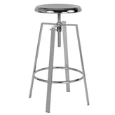 Toledo Industrial Style Residential Barstool with Swivel Lift Adjustable Height Seat