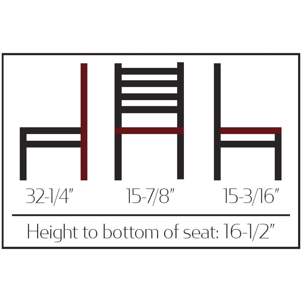 os metalwood ladderback chair