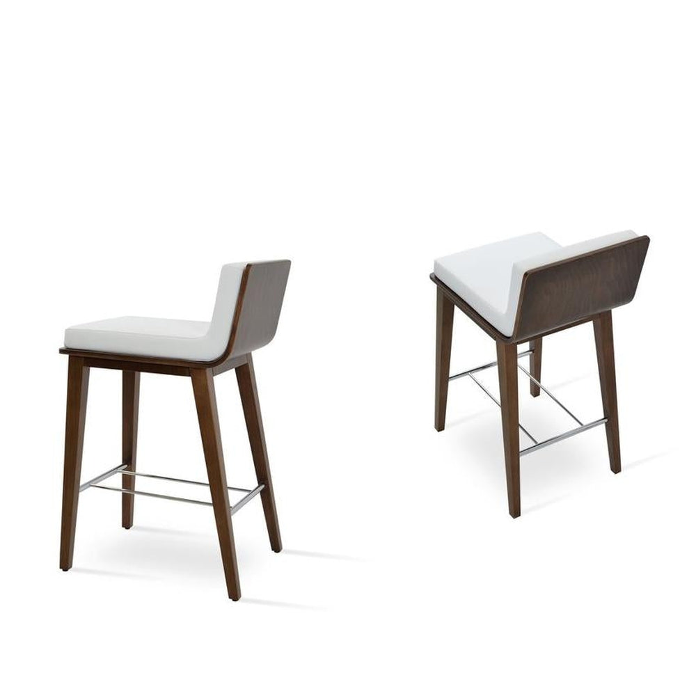 corona wood stools with dallas seat