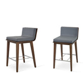 corona wood stools with dallas seat