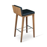 corona wood stools with dallas seat