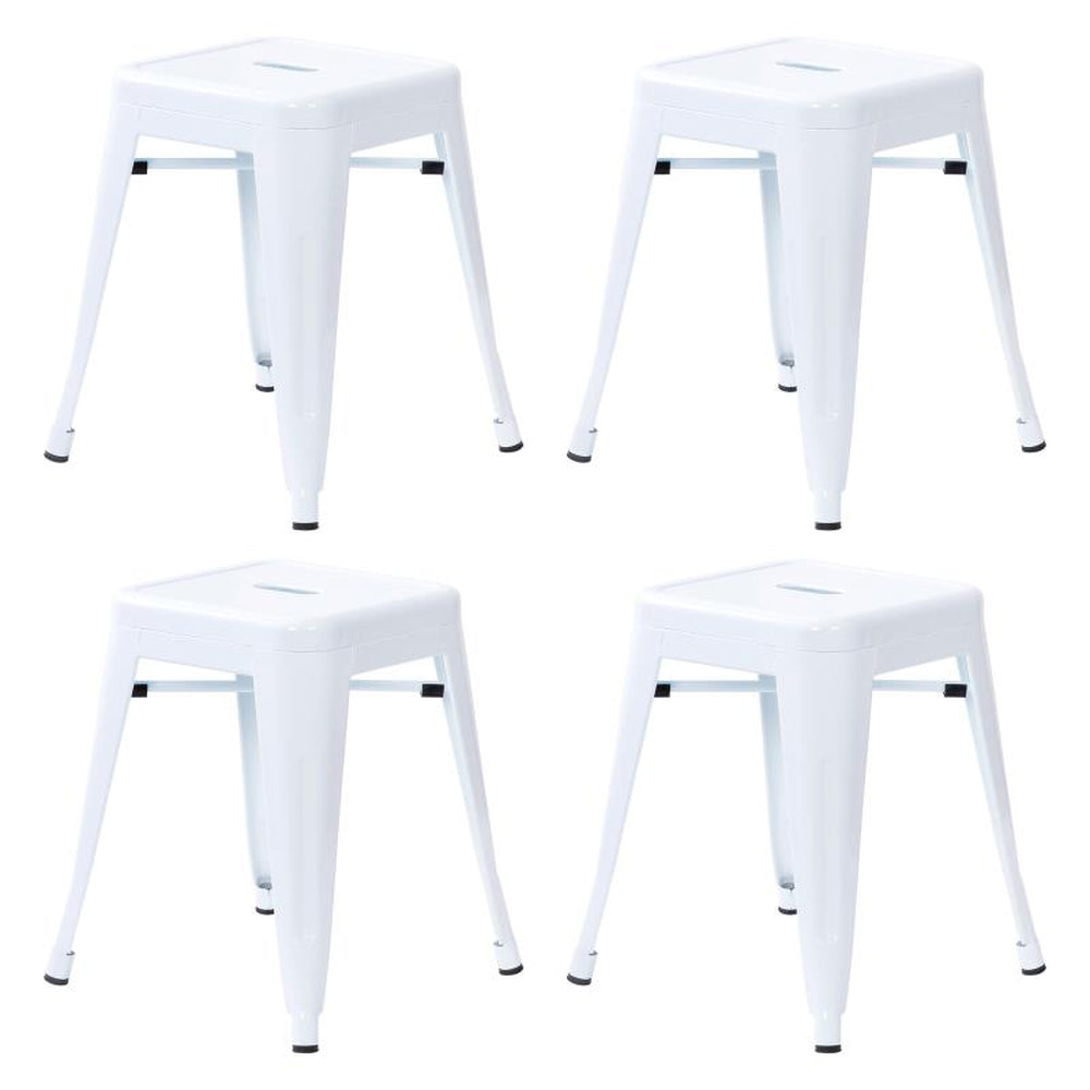 Kai 18" Dining Height Backless Metal Indoor Stackable Stool - Set of 4