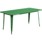 tolix style 31 5 x 63 rectangular mint green metal indoor outdoor table