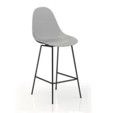 ta counter stool with black seat and chrome base