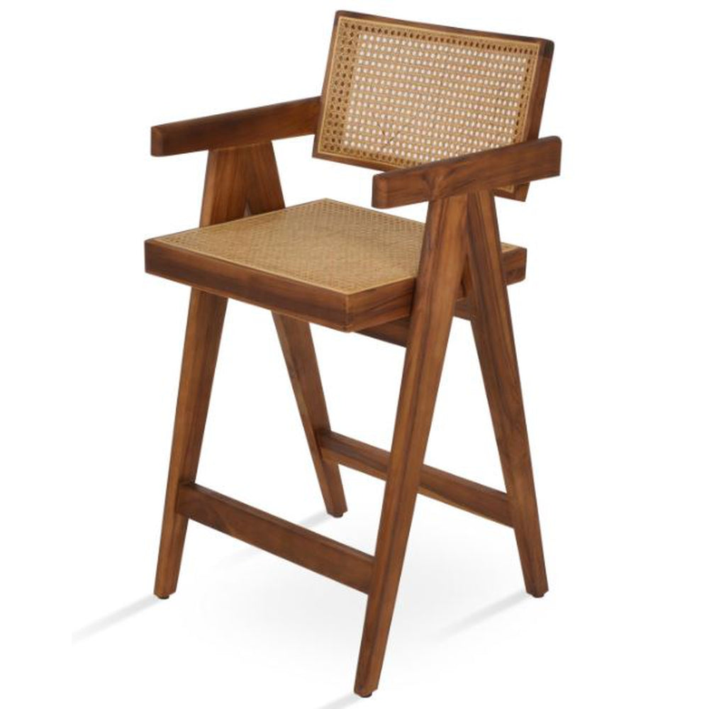 Pierre J Bar Stool in Teak Wood