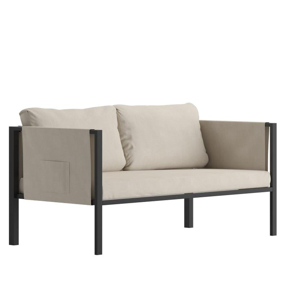 Lea Indoor/Outdoor Loveseat with Cushions