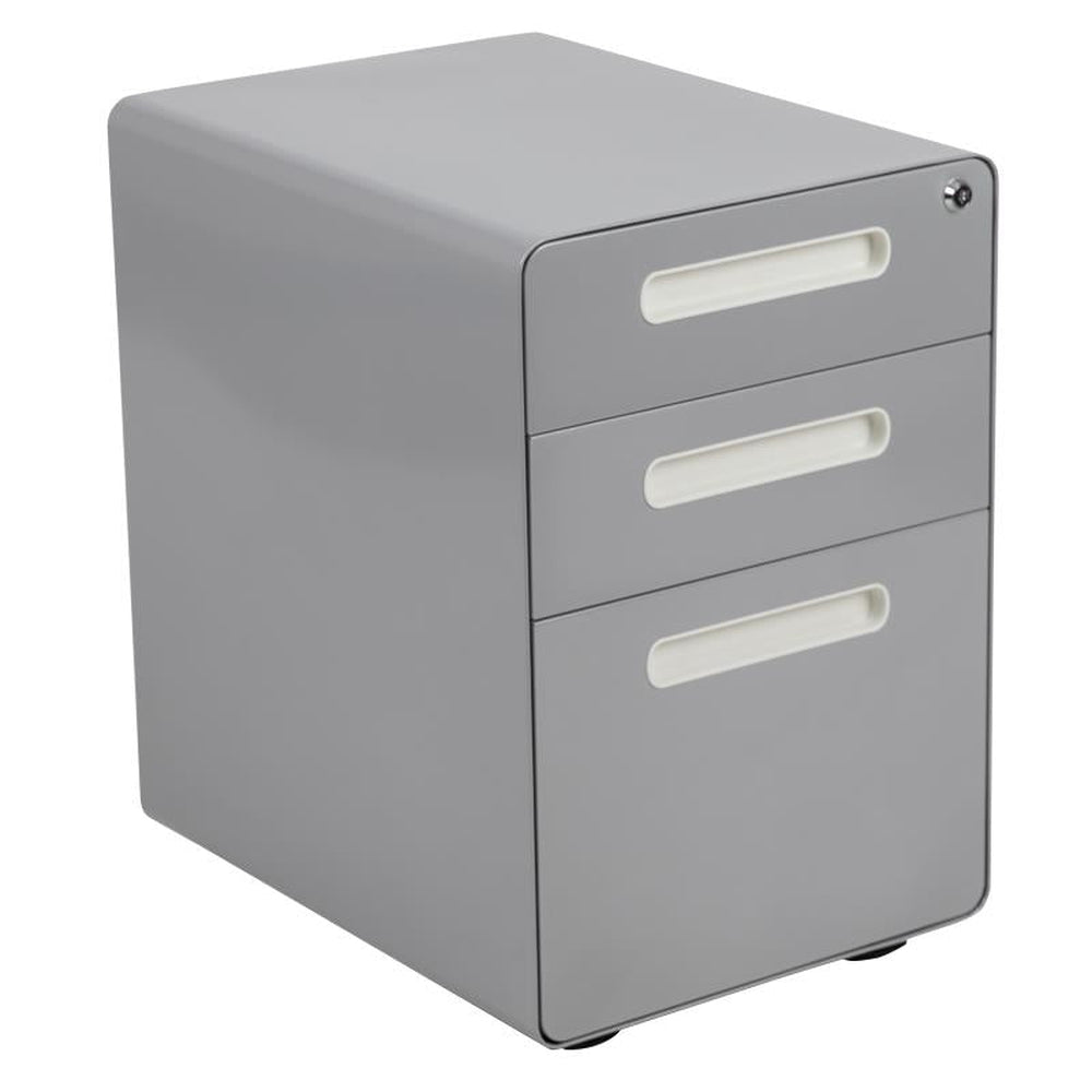 Wren Ergonomic 3-Drawer Mobile Locking Filing Cabinets