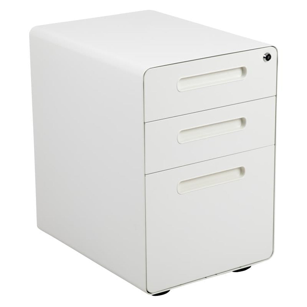 Wren Ergonomic 3-Drawer Mobile Locking Filing Cabinets