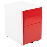 Warner Modern 3-Drawer Mobile Locking Filing Cabinets