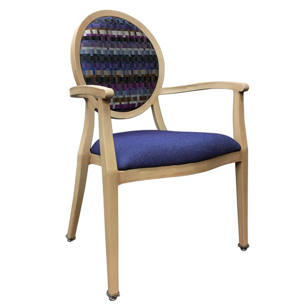 Astoria Custom Upholstered Arm Chair with Round Back